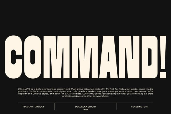 Command Attention: A Display Font for Bold Branding