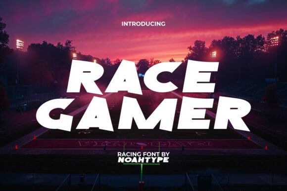Race Gamer: A Playful Display Font for Speedy Designs