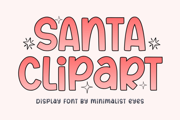 Santa Clipart: A Playful Font for Festive Designs