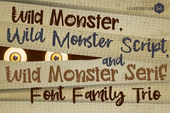 Wild Monster Trio: A Typeface Collection for Creative Frights